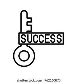 Success key outline icon
