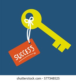 Success key vector illustration, business concept