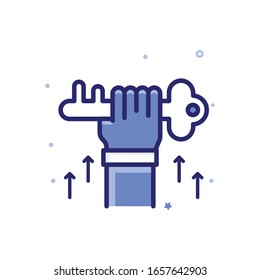Success Key Vector Illustration. Outline Filled Business Growth and Investment Icons. EPS 10 File