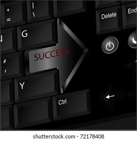Success keyboard, arrow