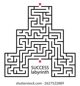 success labyrinth with entry and exit, vector labyrinth 331