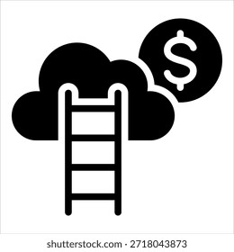 Elemento de icono de escalera de éxito para el diseño