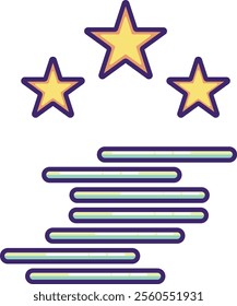 Success ladder Icon - Lineal Color Style - Meritocracy Theme