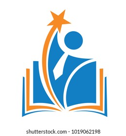 Success Leadership And Education Book Logo Vector