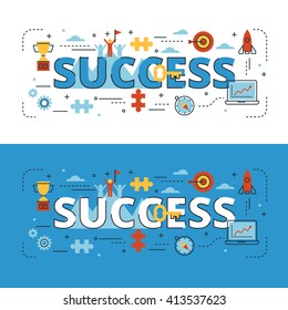 Erfolgreiches Fließbanddesign mit Symbolen und Elementen für Buchcover, Report Header, Präsentation, Illustration, Infografiken, Druck, Website-Banner und Landing-Page.