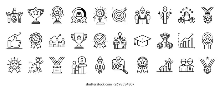 ilustração vetorial de ícones da arte da linha de sucesso