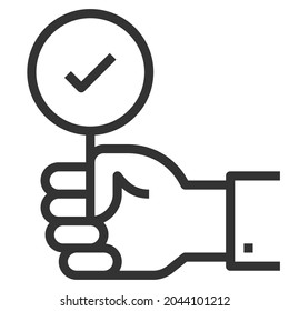 SUCCESS LINE ICON LOGO VECTOR .
