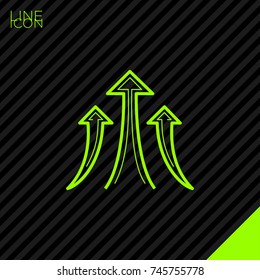 Success line vector icon 