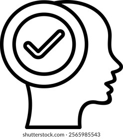 Success Line Vector Icon Design