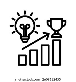 Success Line Vector Illustration On White Background.