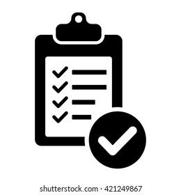 success list blank icon black on white background