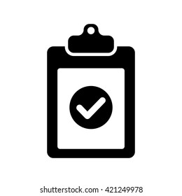 success list blank icon black on white background