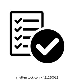 success list blank icon black on white background