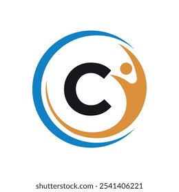 Success Logo combine with letter C vector template
