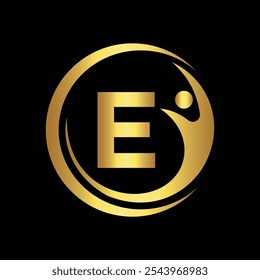 Success Logo combine with letter E vector template