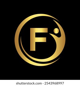 Success Logo combine with letter F vector template