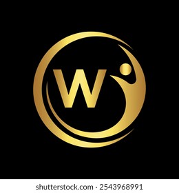 Success Logo combine with letter W vector template