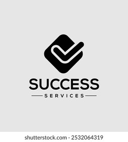 Success logo concept with vector template design