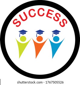 Success logo design stock vector