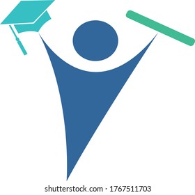 Vector de material de diseño de logotipo de éxito