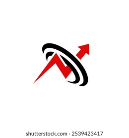 Diseño de logo exitoso. Ilustración vectorial flecha signo crecer símbolo. Plantilla de icono de Vector de diseño de logotipo moderno.