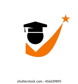 Success logo and graduation cap logo