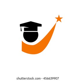 Success logo and graduation cap logo