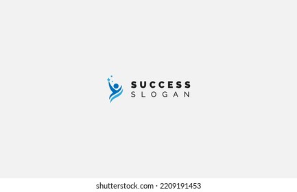 Success Man Icon Element Template Design Logos