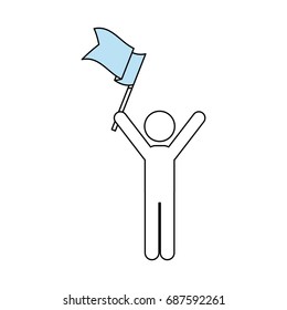 Success man pictogram