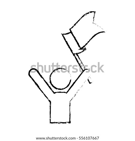 Success man pictrogram icon vector illustration graphic design