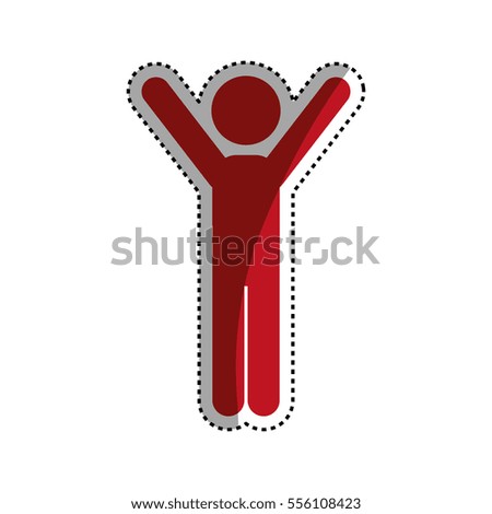 Success man pictrogram icon vector illustration graphic design