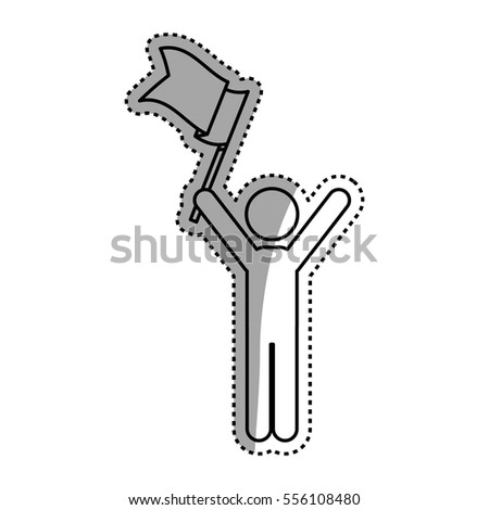 Success man pictrogram icon vector illustration graphic design