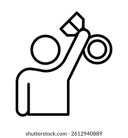 Success Medal Vector Line Icon Design