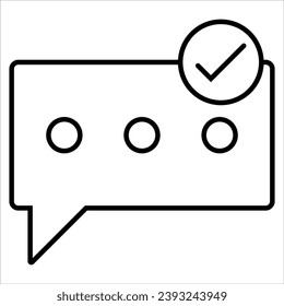 Success message box , Alert, risk sign line icon