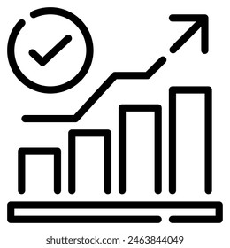 Icono de métricas de éxito para Web, App, infografía, etc