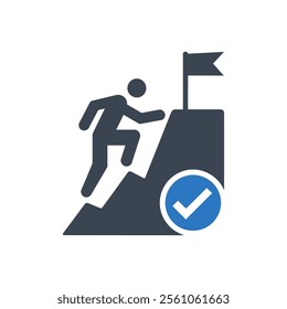Success Milestone Icon On White Background