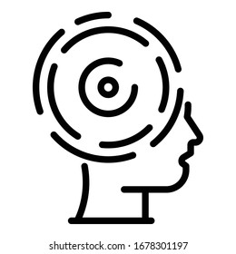 Success mind life skill icon. Outline success mind life skill vector icon for web design isolated on white background