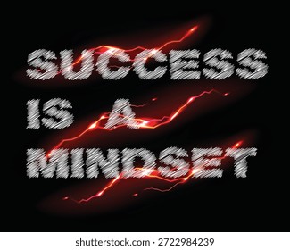 o sucesso é um texto motivacional de vetor de citação de mentalidade