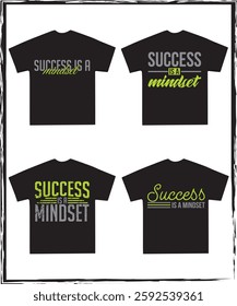 success is a mindset t-shirt design bundle