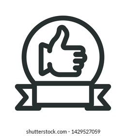 success - minimal line web icon. simple vector illustration. concept for infographic, website or app.