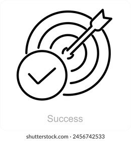 Success and mission icon concept