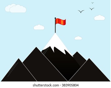 Success mountain concept