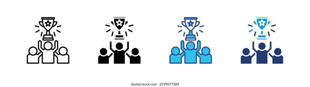 Success Multi Style Icon Set Vector