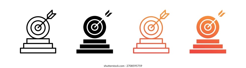 Éxito Vector de conjunto de iconos de estilo múltiple