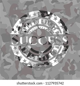 Success on grey camouflaged pattern