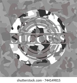 Success on grey camouflaged pattern
