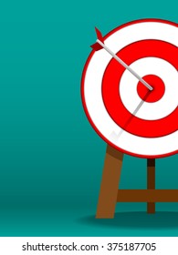 Success, on target, goals vector success business strategy concept icon with space for infographic green color