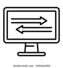 Success online market icon. Outline Success online market vector icon for web design isolated on white background