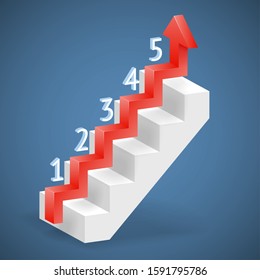 Success option steps template arrow staircase icon business work carrier background vector illustration