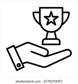 Success Outline Icon Vector Illustration